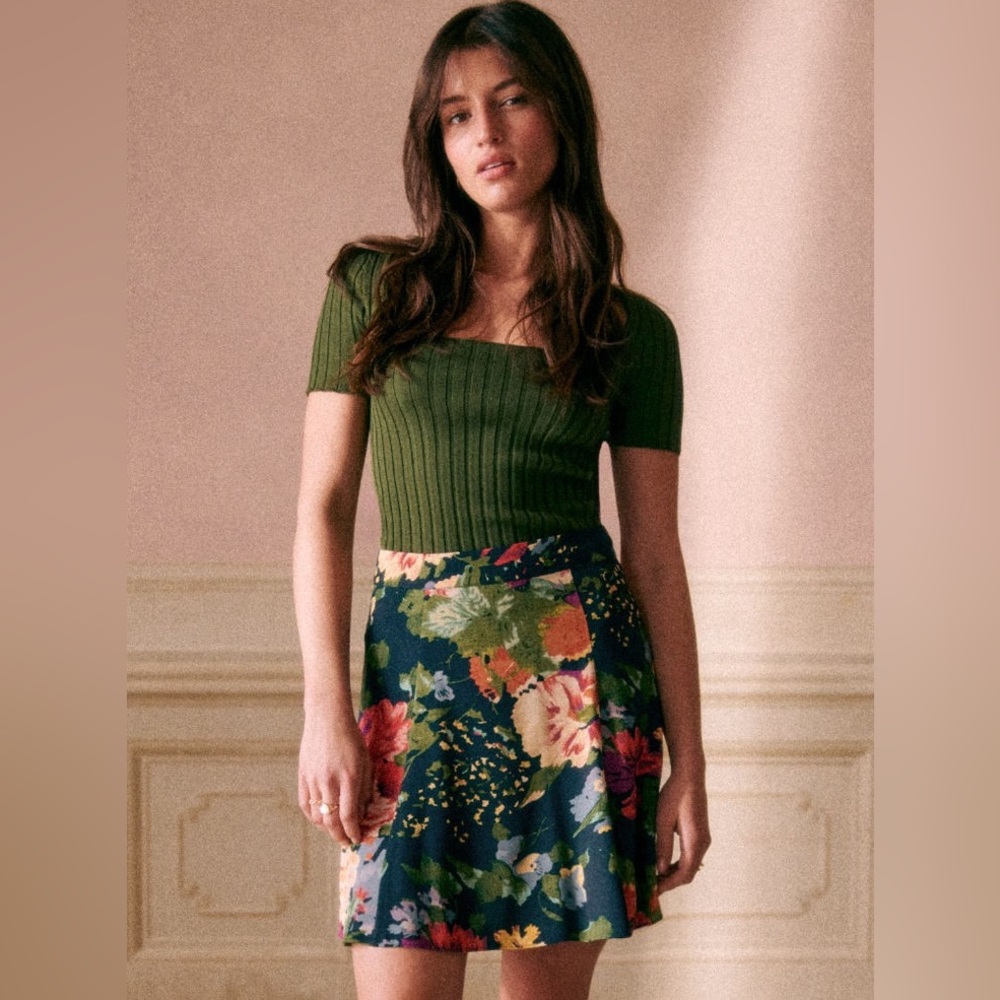 Sézane Mariata Skirt NWT 40/8 Trianon Floral